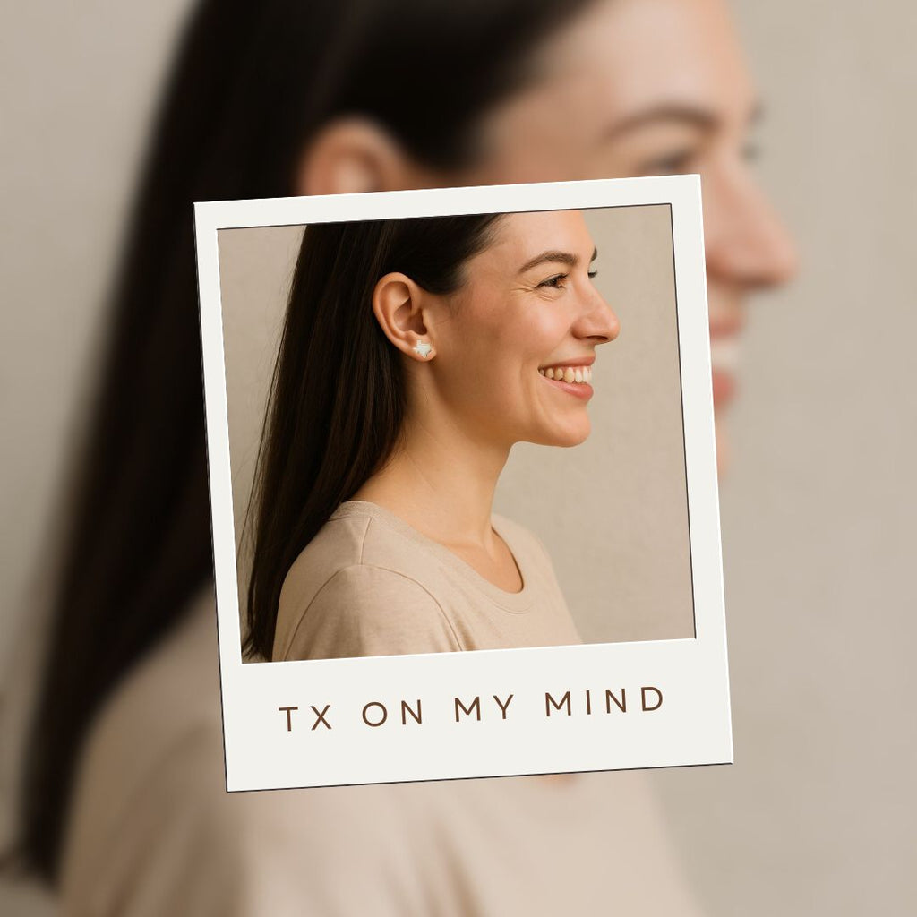 TX On My Mind Studs (White)