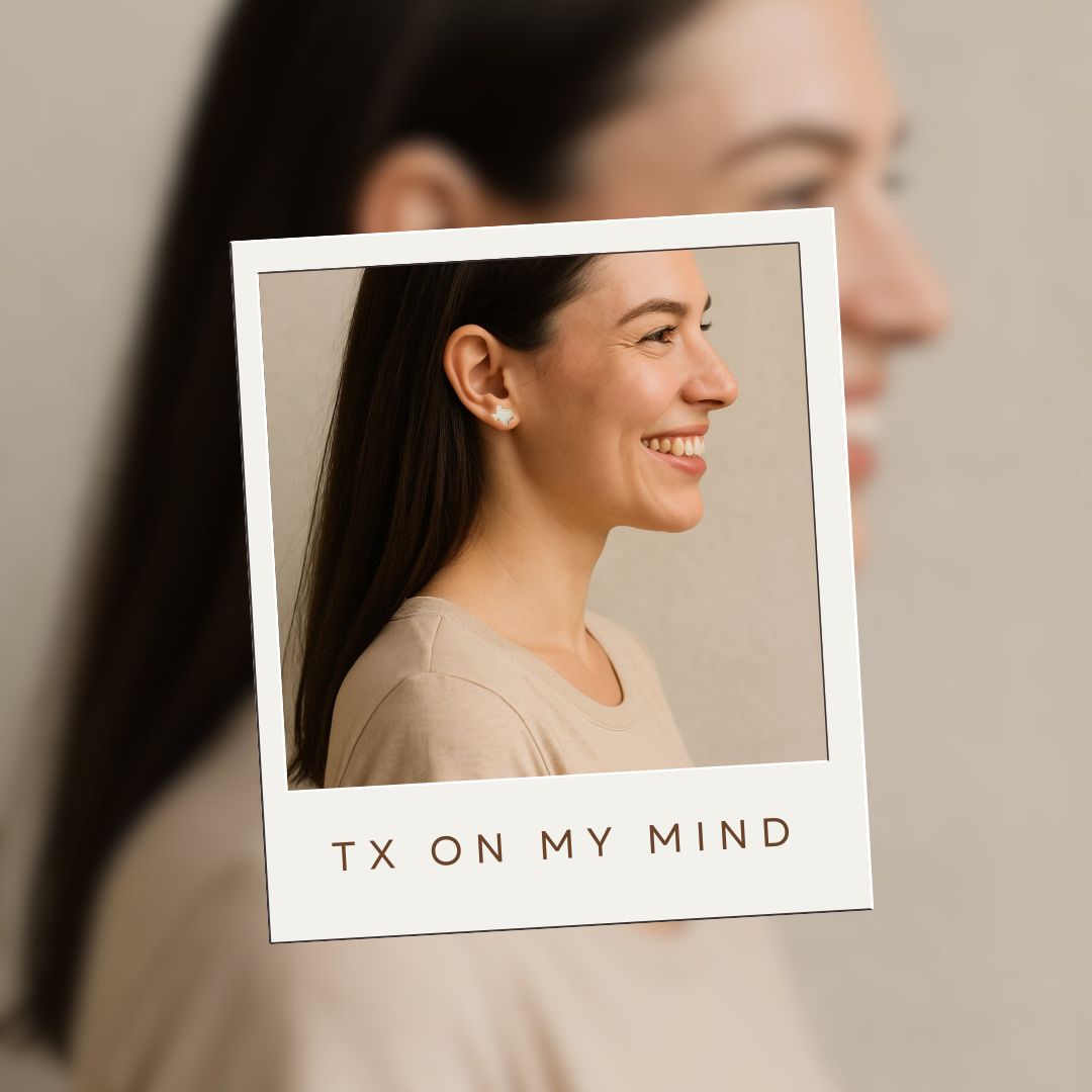 TX On My Mind Studs (White)
