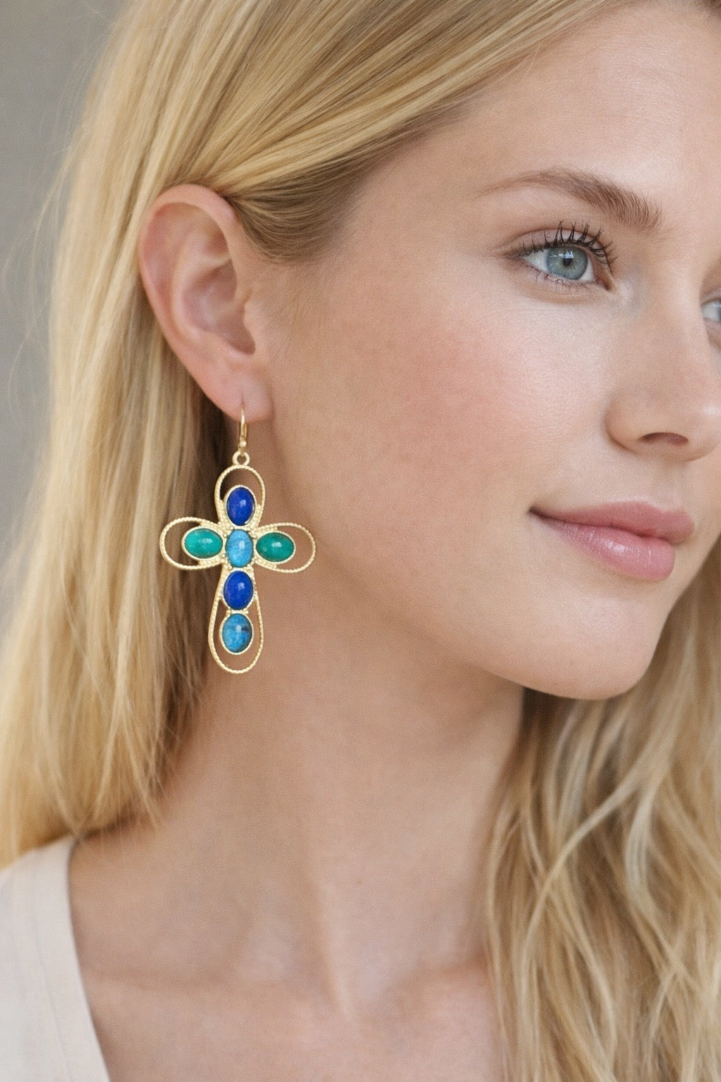 Garden Cross Earrings