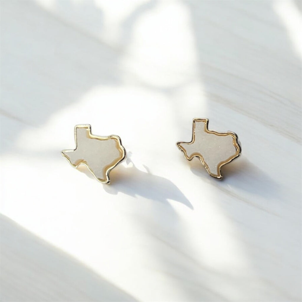 TX On My Mind Studs (White)