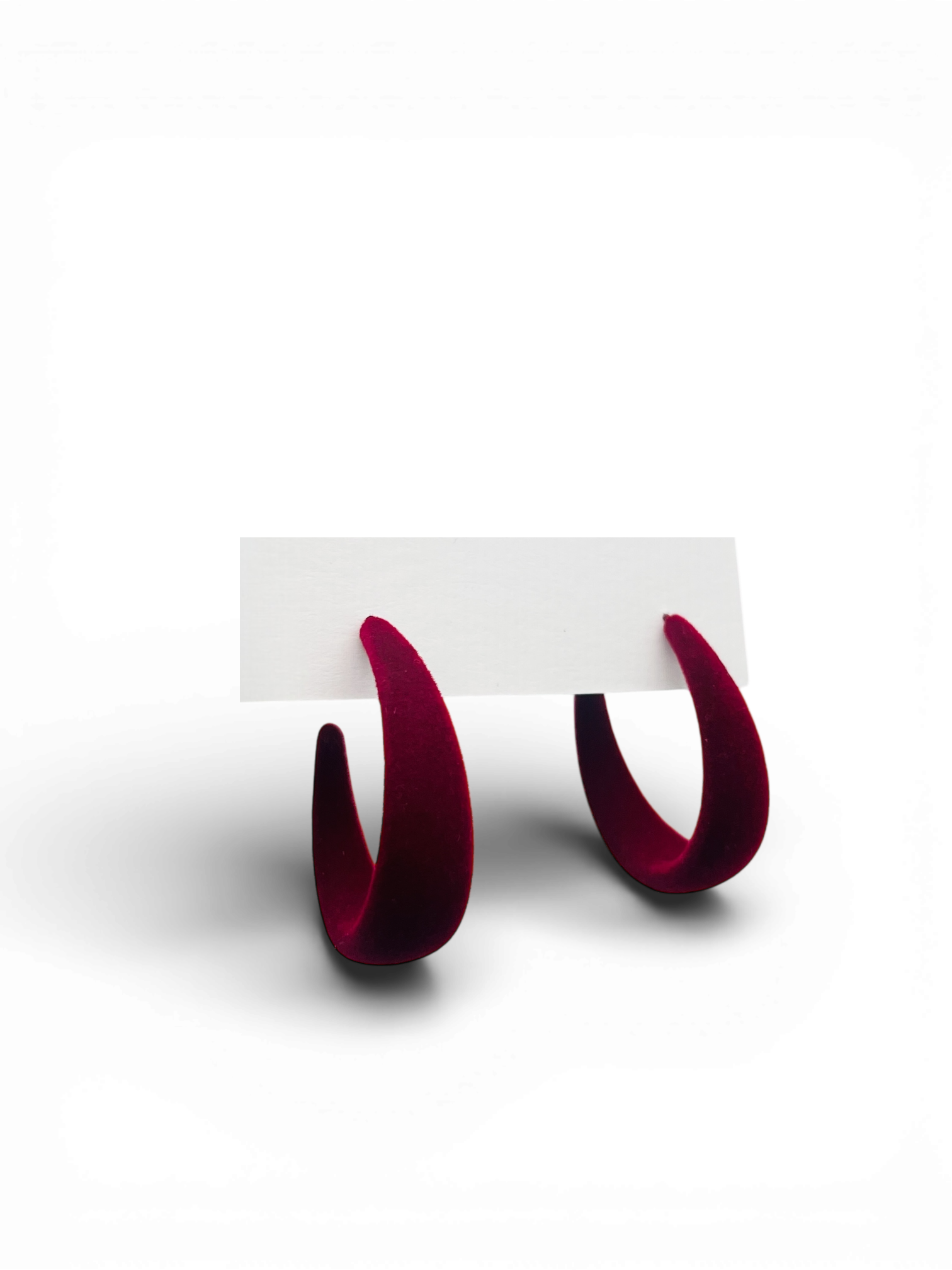 Velvet Hoops (Deep Red)